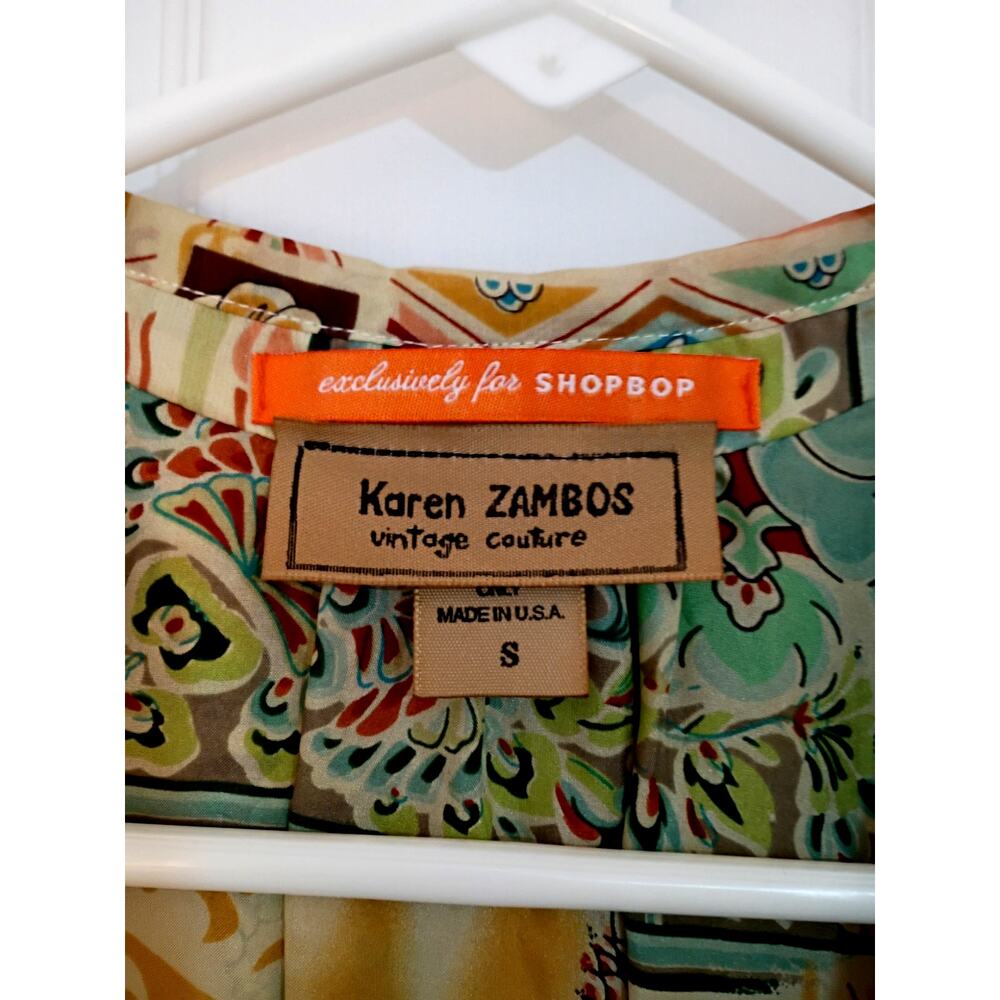 Women's Karen Zambos 100% Silk Dress Size Small - Picture 4 of 6